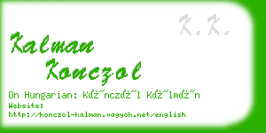 kalman konczol business card